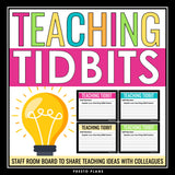 Teacher Bulletin Board Staff Room or Teachers' Lounge Display - Teaching Tips