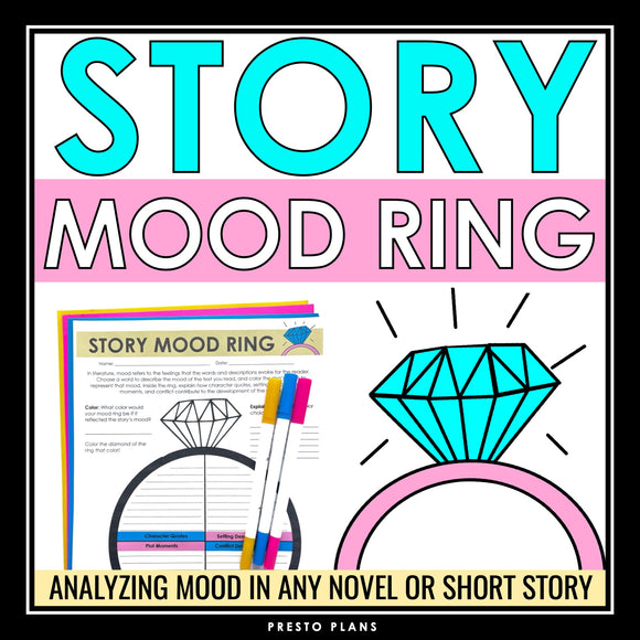 Mood Assignment For Any Novel or Short Story - Story Elements Activity