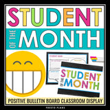 Student of the Month or Week - Class Bulletin Board Recognition Award Display