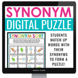 Synonym Word Choice Activity - Fun Vocabulary Digital Puzzle Game