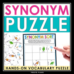 Synonym Word Choice Activity - Fun Vocabulary Puzzle Game