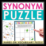 Synonym Word Choice Activity - Fun Vocabulary Puzzle Game