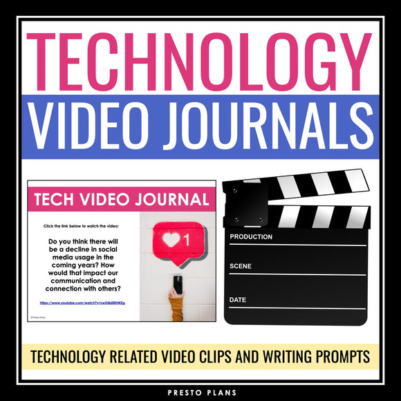 Video Writing Prompts - Video Clips and Journal Writing Topics on Technology