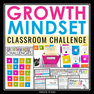 Growth Mindset Activities - Classroom Challenge Activity and Bulletin Board