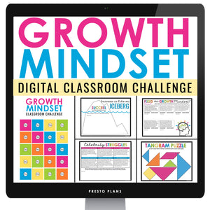 Growth Mindset Activities - Digital Classroom Challenge Activities & Assignments