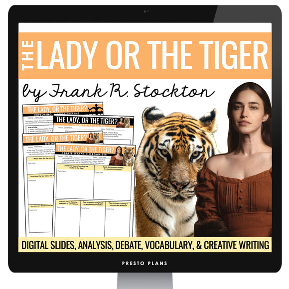 The Lady or the Tiger by Frank Stockton Digital Short Story Unit & Activities