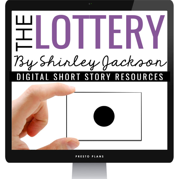 The Lottery by Shirley Jackson - Digital Short Story Slides and Assignments