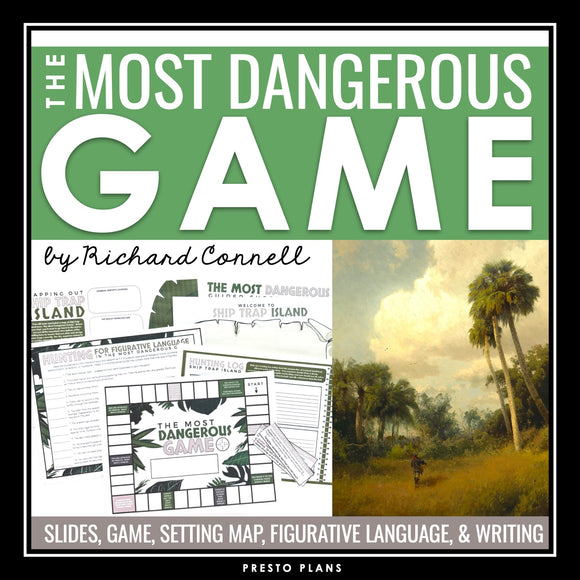 The Most Dangerous Game by Richard Connell Short Story Presentation & Activities