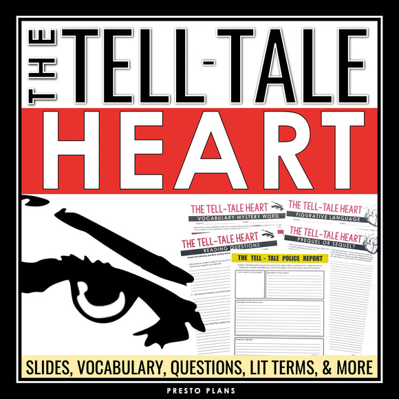 The Tell-Tale Heart by Edgar Allan Poe - Short Story Presentation and Activities