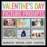 Valentine's Day Writing Picture Prompts - Narrative Writing Story Starters Cards