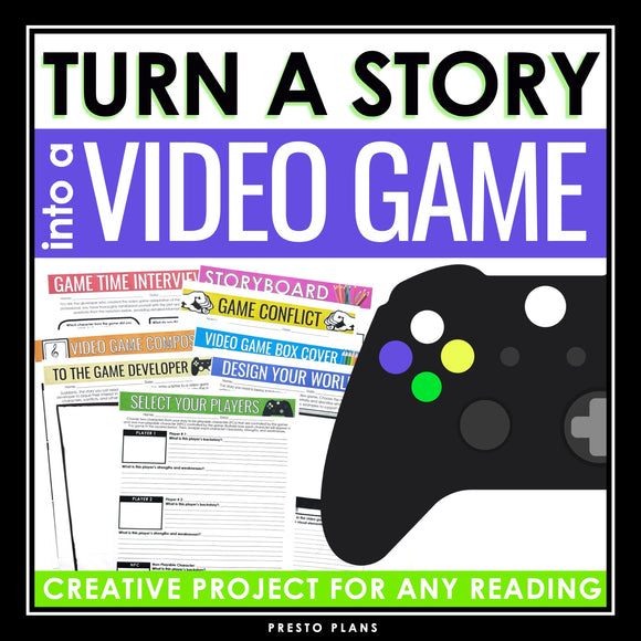 Short Story Novel Creative Assignment: Turn a Story into a Video Game Project