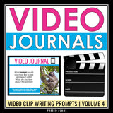 Video Journal Writing Prompts - Video Clip Opinion and Personal Writing Volume 4