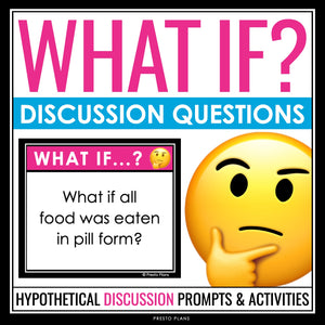 Discussion Activity - What If? Speaking Activity Prompt Cards and Assignments