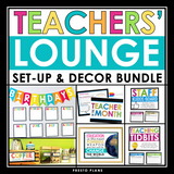 Teachers' Lounge Staffroom Set up and Decor Bundle - Posters and Bulletin Boards