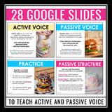 Active and Passive Voice - Digital Presentation, Grammar Assignment, and Posters