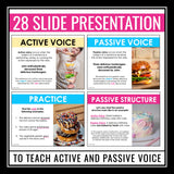 Active and Passive Voice - Presentation, Assignment, and Classroom Posters