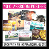 Back to School Posters - Positive Quotes Bulletin Board Classroom Display Decor