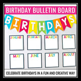 Birthday Board Bulletin Display - Classroom Decor Staff or Student Birthdays