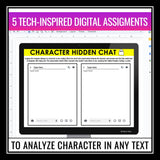 Character Analysis Digital Assignments Social Media Characterization Activities