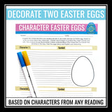 Easter Assignment for Any Novel or Short Story - Character Easter Egg Decorating