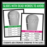 Word Choice Activity - Dead Word of The Week Vocabulary Digital Assignments