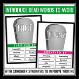 Word Choice Posters - Dead Word of The Week Interactive Classroom Bulletin Board