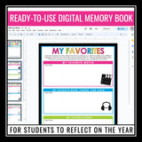 End of the Year Digital Memory Book - Writing Assignment for the End of the Year