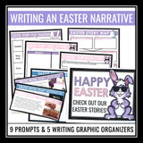 Easter Writing Prompts Activities and Student Gift Holiday Bookmarks