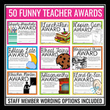 End of the Year Teacher Awards Bundle - 140 School Staff Award Certificates