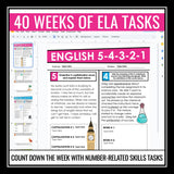 English Bell Ringers - Grammar, Vocab, Lit Terms, Writing, Reading - Digital