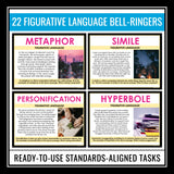 Figurative Language Bell Ringers for ELA - Literary Devices & Figures of Speech