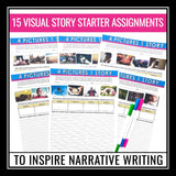 Narrative Writing Assignments with Visual Story Starters - 4 Pictures 1 Story