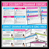 Grammar Activity Bundle - Activities, Assignments, Slides, Posters, Task Cards