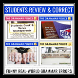 Grammar Activity - Editing Grammar Errors in Real Examples Slides & Assignment