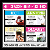 Greek and Latin Roots Vocabulary Posters and Assignment - Class Bulletin Board