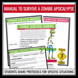 Halloween Writing Assignment - Zombie Survival Manual Halloween Writing Activity