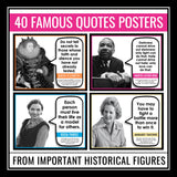 History Posters Classroom Bulletin Board Quotes Display and Writing Assignment