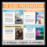 Hyperbole Activities, Assignments, Slides Literary Devices & Figurative Language