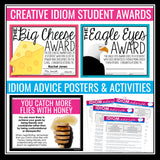 Idioms Activities, Assignments, Posters, Task Cards, and Awards Bundle - ELL ESL