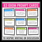 Idiom Discussion or Writing Prompts - Creative Prompts Using Idioms - ELL / ESL