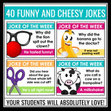 Joke of the Week - Funny Jokes Classroom Posters or Bell-Ringer Slides - Vol 2