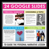 Personal Narrative Essay Writing - Digital Slides, Graphic Organizers, & Rubric