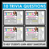 Shakespeare Game - Interactive Slideshow Introduction to Shakespeare Trivia Game