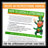 St. Patrick's Day Writing Assignment -  Catch a Leprechaun Instructional Writing