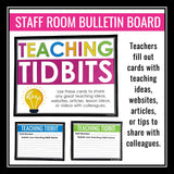 Teacher Bulletin Board Staff Room or Teachers' Lounge Display - Teaching Tips