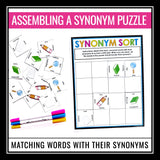 Synonym Word Choice Activity - Fun Vocabulary Puzzle Game