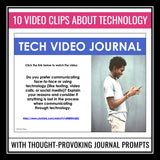 Video Writing Prompts - Video Clips and Journal Writing Topics on Technology