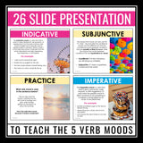 Verb Moods Grammar Lesson - Indicative, Interrogative, Conditional & Subjunctive