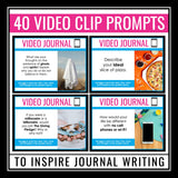 Video Journal Writing Prompts - Video Clip Opinion and Personal Writing Volume 3