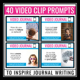 Video Journal Writing Prompts - Video Clip Opinion and Personal Writing Volume 4